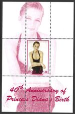 Angola 2001, Princess Diana's 40th Birthday, Pope, MNH M/S Sheet #M2152