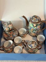 Vintage Japanese Satsuma Coffee Tea Set Thousand Flowers Millefleur 15pc CHIPPED