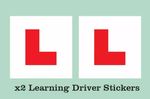 2 X LEARNER STICKER L Plate Stickers Legal DVLA size Self Adhesive waterproof