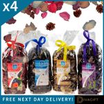 4 x PAN AROMA POT POURRI FLUFFY TOWELS WILD BERRIES LAVENDER VANILLA COCONUT NEW