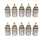 Pack of 10 x PL259 Male Plugs Connectors Set for 6mm Cable (e.g. RG58 / COAX)
