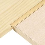 2Pcs 2.9Ft x 0.47" T-Molding Floor Transition Strip, Floor Gap Trim, Gold