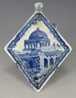 Antique Pottery Pearlware Blue Transfer Rogers Monopteros Pickle Dish 1825