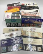 GB MNH 16 presentation packs British art design writing poetry 70s 80s 90s N3
