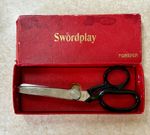 Swordplay Vintage Chrome Pinking Shears In Original Box 7"