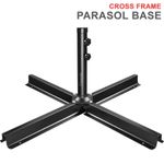 Parasol Base Patio Umbrella Garden Heavy Duty Metal Stand Holder Cross Frame
