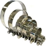 W4 Stainless Steel T Bolt Hose Clamps - Heavy Duty Clips Silicone Rubber Exhaust