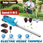 Electric Cordless Hedge Trimmer Tree Branch Cutter Tool with 2 Battery & Charger