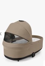 New Boxed Cybex Cot S Lux Carrycot Bassinet with Mattress Almond Beige