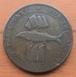Cornish Penny Token, 1811. Scorrier House.  Cornish antique accommodation token