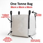 Heavy Duty Garden Waste Bags Sacks Grass Rubble Dumpy 86cm x 86cm x 86cm