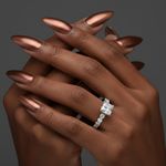 Engagement Ring Classic 14K White Gold 2.79 CT Princess Lab-Grown Diamond F VS1