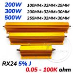 Aluminium Clad Power Resistors 200W 300W 500W - Values in Range 0.05 - 100K ohm