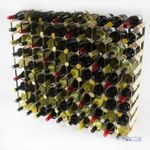 Cranville wine rack storage 90 bottle pine wood and metal wine rack assembled