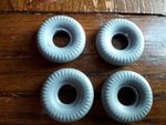Dinky x4 replacement tyres std 20mm grey round