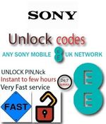 Sony Xperia L1 L2 L3 L4 XA1 XA2 XZ1 XZ2 XZ3 | EE UK Unlock Code Service