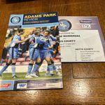 Wycombe  v notts county oct  2007 mint plus teamsheet 