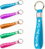 Custom Silicone Keychain-10/100 Bulk Personaliz Keychains Women Backpack Keyring