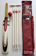 Gray Nicolls Andrew Strauss Cricket Starter Set Bat Size 6 Stumps Bails Ball