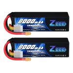 2x Zeee 6S 8000mAh 22.2V Lipo Battery 120C XT60 Plug for RC Car Racer Airplane
