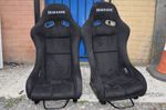 2x XL size Bride MR Suede Black. Fibre glass back. Bucket seats racing