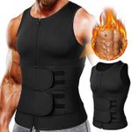 Neoprene Sweat Vest Men Waist Trainer Workout Tank Top Body Shaper Sauna Suit UK