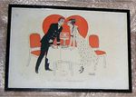 De Reszke Framed Tobacco / Cigarette Ad by Artist Rilette - A Naval Engagement