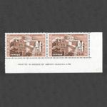 CYPRUS 1962 : 25m. St. Barnabas’s Church, Printers IMPRINT Pair [MNH] [SG215]