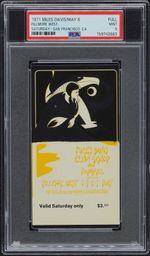 1971 Miles Davis • FILLMORE San Francisco • PSA 9 MINT Highest grade