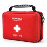 First Aid Kit 220 Pcs, First Aid Bag with Premium Waterproof Nylon Shell