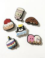Jelly Cat croc Charms Bundle Of 6 Jibbitz Style Food and Drink Shoe Charms