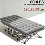 Adults Folding Sleeping Cot Widen Guest Bed Outdor Portable Camping Cot 80*190cm