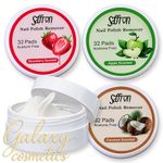 Saffron Nail Polish Remover Pads Fruity Scented Wipes Acetone Free Moisturising