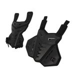 ⁺Black Motorcycle Vest Shockproof Breathable Chest Back Protection For Riding