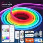 Smart LED Neon Strip Light 1m - 10m - Tuya WiFi, Alexa, RGB, Waterproof, DIY