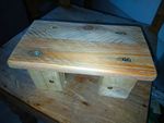 Rustic Miniature Wooden Stool/Table 8x4inch Handmade