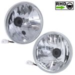 Crystal H4 7" Halogen Headlights + Sidelight for Ford Cortina MK1/ MK2/ MK3 PAIR