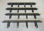 Job Lot 4 x Data Rack Cabinet Cable Tidy Bar 19" 1U Vertical Black 4 Ring Hoops