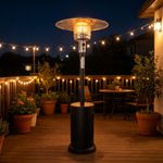HEATSURE 13kW Umbrella Patio Gas Heater Garden Outdoor With Cover, Wheels, Hose