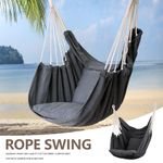 Stripe Hammock Hanging Rope Chair Swing Seat With Pillows Cushion