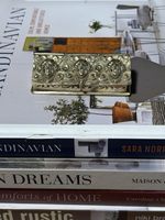 Solid brass stamp box, casket - Art Nouveau