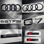 Audi Q7 2016+ Gloss Black Badges GRILLE/BOOT/FENDER SET 55TFSI/QUATTRO/2XSLINE