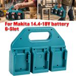6 Slot Battery Holder Carrier Rack Organizer for Makita 14.4-18V LXT Battery