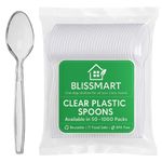 Clear Plastic Spoons Heavy Duty Reusable Party Catering Washable Dishwasher Safe