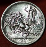 1916 Italy 2 Lire Vittorio Emanuele III KM# 55