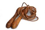 Vintage Wooden Handled 280cm Leather Skipping Speed Rope