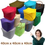 Waterproof Super Soft Bean Bags Footstools Garden Pouffe Ottoman Cushion 40x40cm