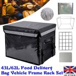 43L/62L Food Delivery Bag w/ Rear Rack  For Motorcycle Bike Food Delivery Driver