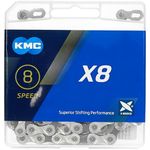 KMC 8 Speed Chain X8 Silver 116 Link Stretch-proof MTB Bicycle Road Univesal New
