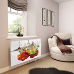 Glass Radiator Cover Printed - Peppers In Water On White - Made By Premier Range